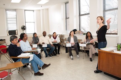 Teacher with Adult Students