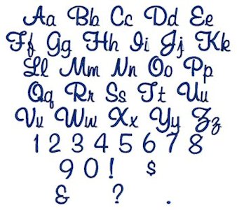 A Cursive Font