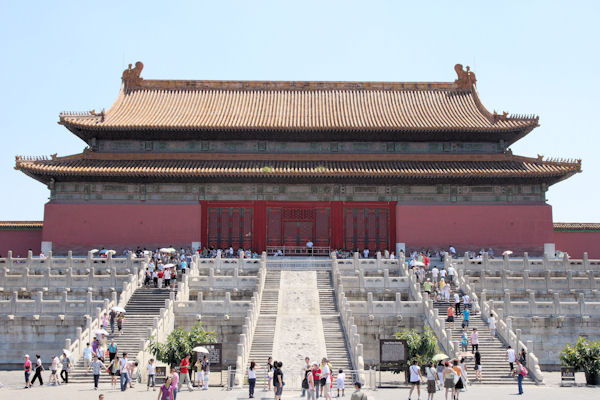 Back of Hall of Preserving Harmony Forbidden City in Beijing - 2008 
