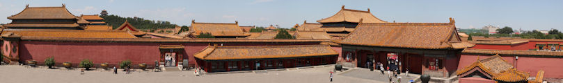 Panorama inside the Forbidden City