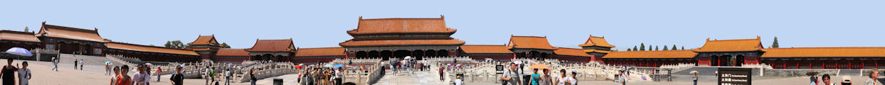 Panorama inside the Forbidden City