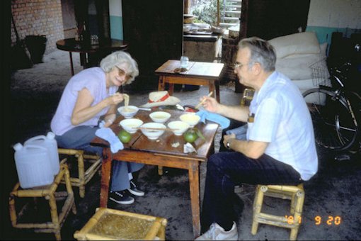 Paul and Bernice Eat Noodles after Church