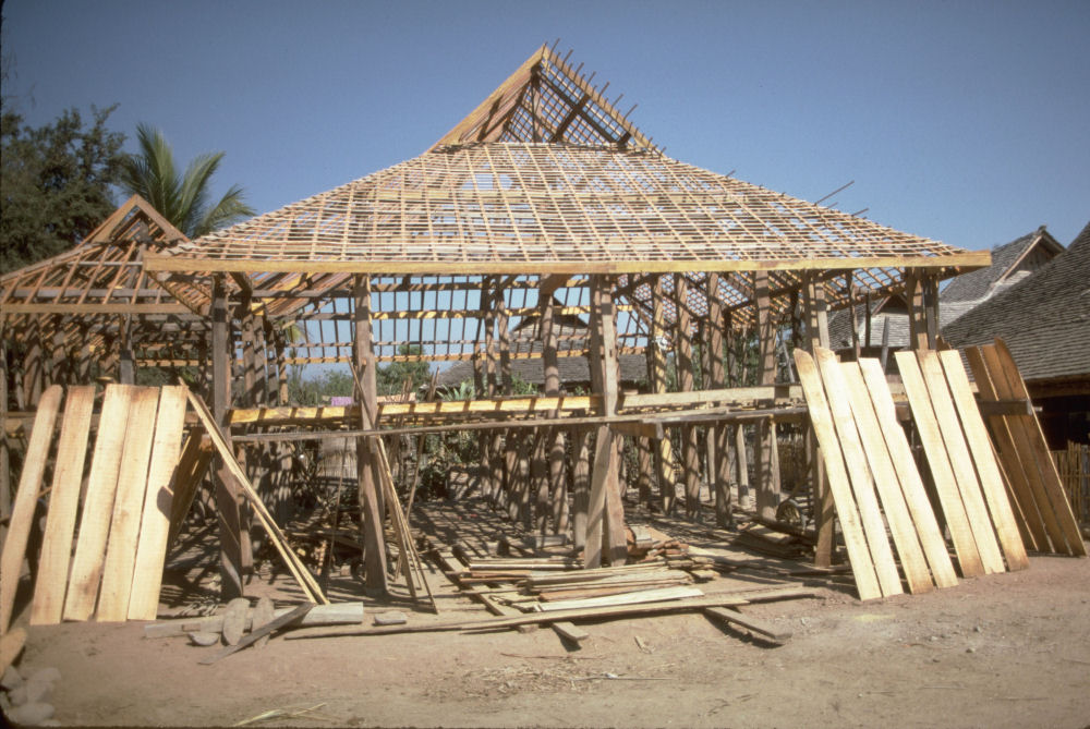 Construction of a Dai Minority House, Xishuangbanna, Yunnan Province