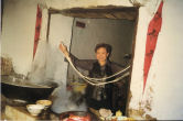 Making Noodles by Hand Lady