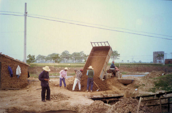 Dumping Clay for Brick Machine