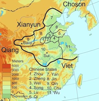 Eastern Zhou Dynasty Map
