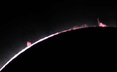 Sun Flares at Totality
