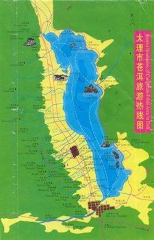 Map of Erhai Lake