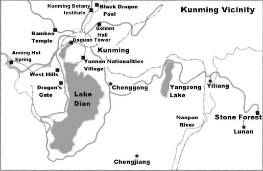 Kunming Vicinity Map