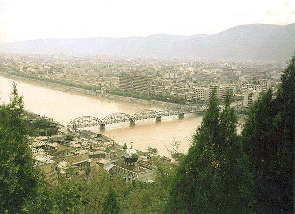 Bridge across Yellow River Dam, Lanzhou, Gansu
