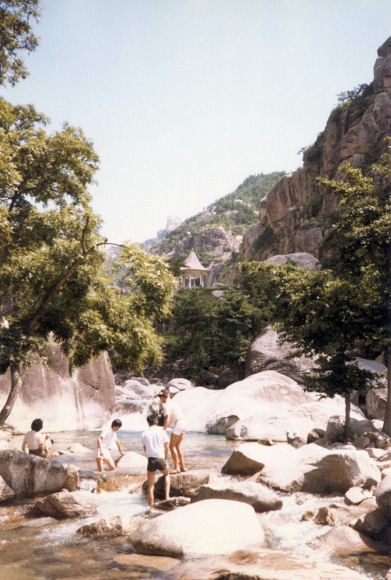 Near the top of Laoshan