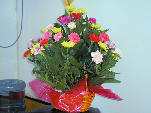 Flowers in my Xinyang Nanhu Hotel Room