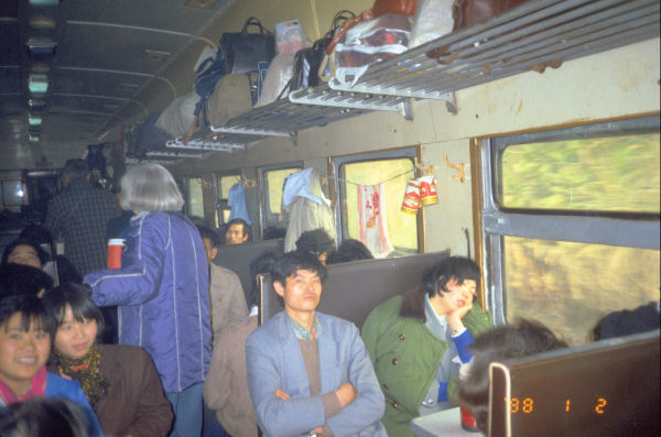 Bernice on Train to Zigong