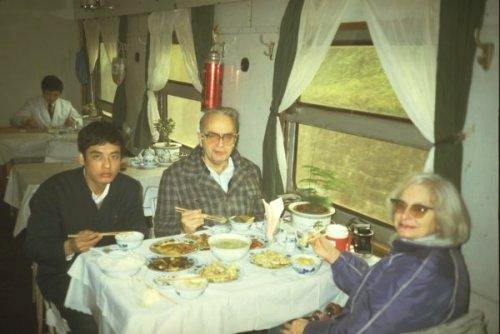 Paul and Bernice Dining on the Train