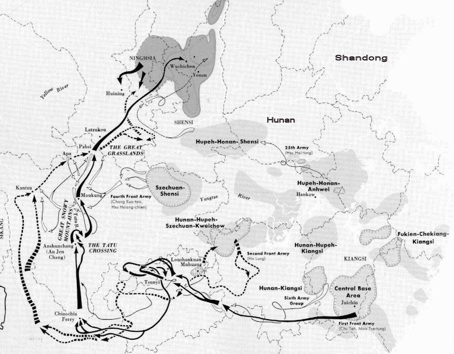 Map of the Long March