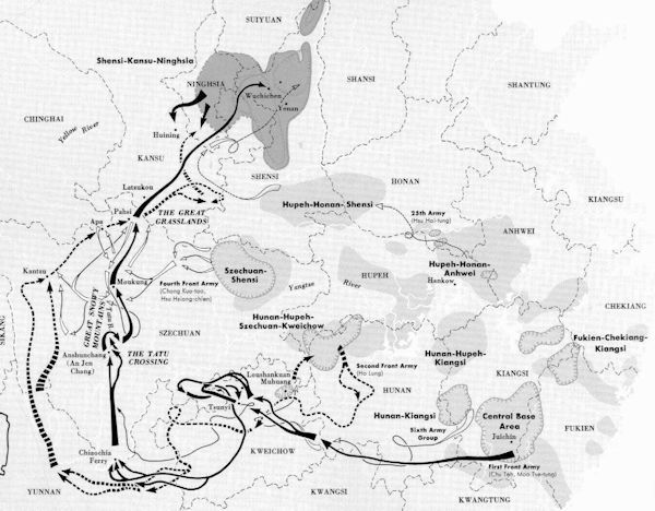 Map of the Long March