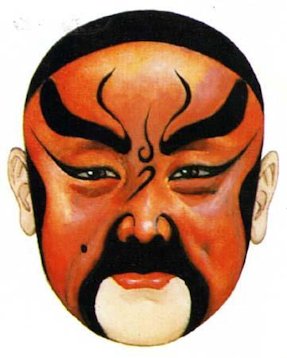 'Chinese Opera Mask, Guan Yu 