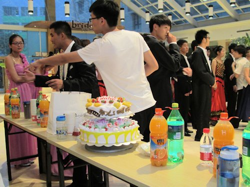 Crew Prepares Cake and Drinks - Scene 3