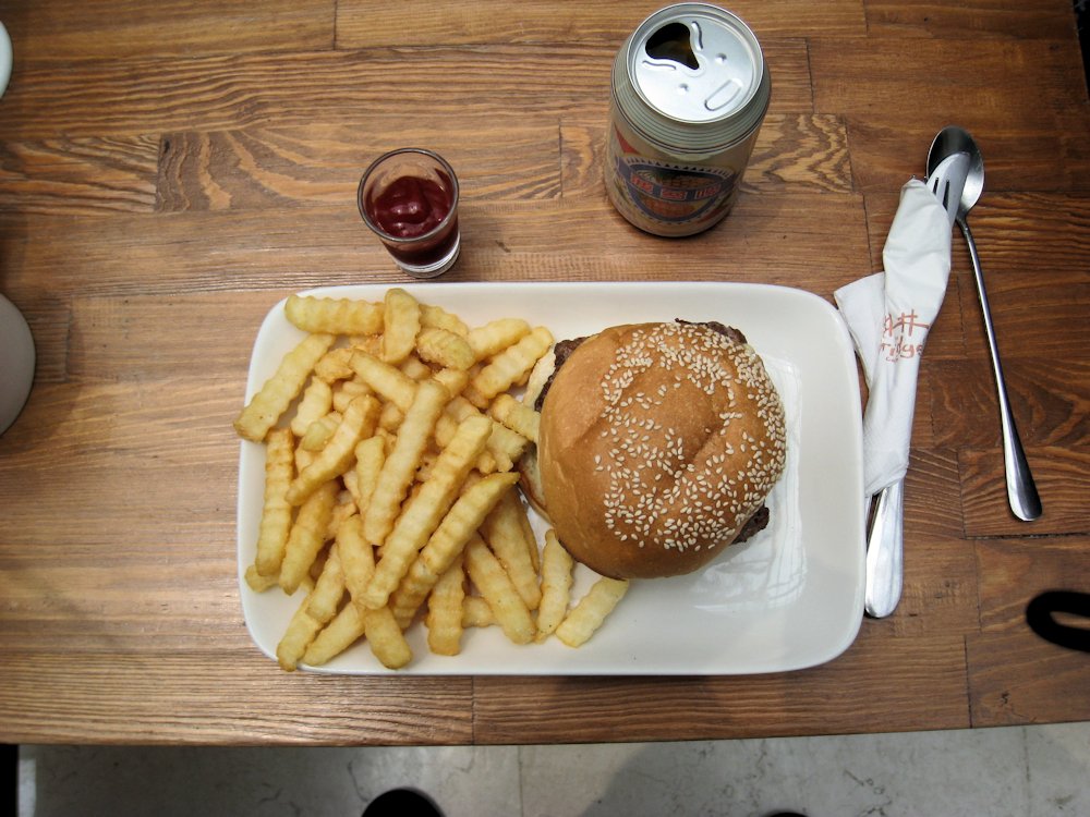 Bridge Cafe Hamburger and Fries  