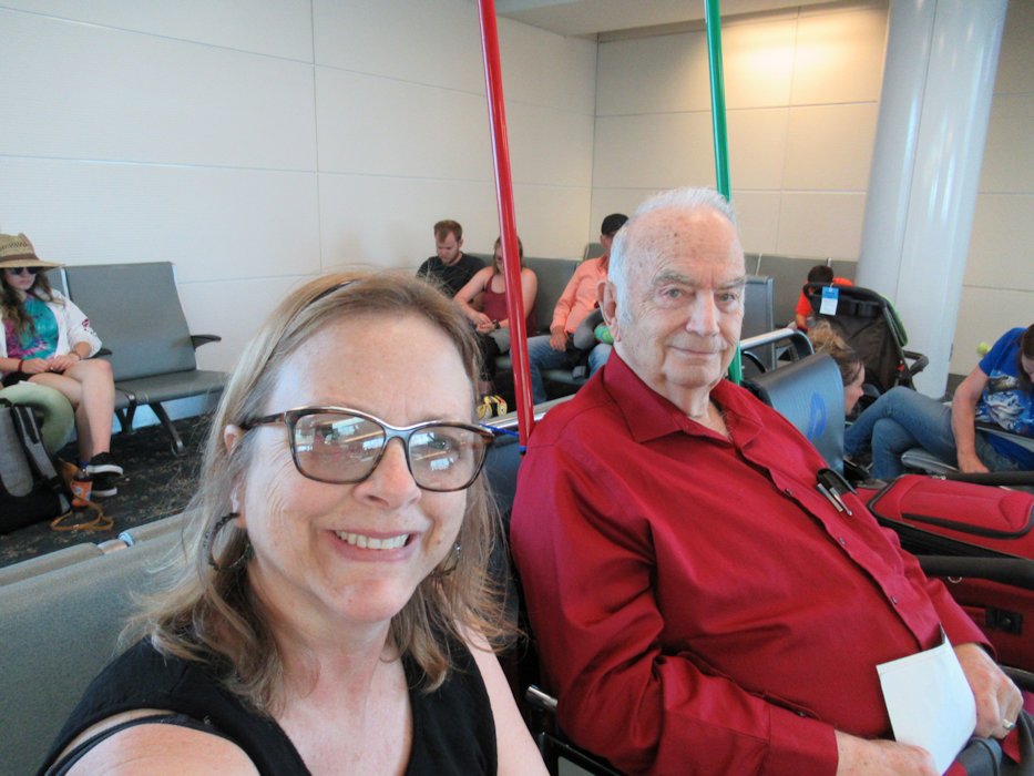 Sandy Takes a Selfy In Waiting Area  