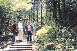 Climbing up Mount Emei