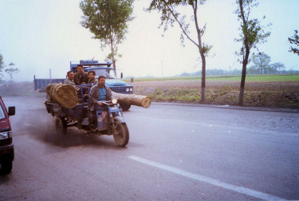 Three Wheel Tractor Overloaded