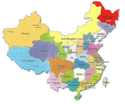 Map of China 