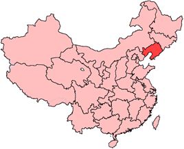 Location of Liaoning