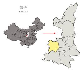 Location of Sha'anxi Province