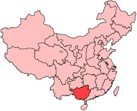 Location of Guangxi 