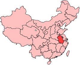 Location of Anhui 