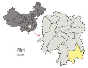 Location of Hunan 