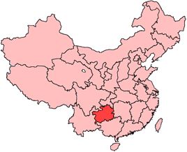 Location of Guizhou 