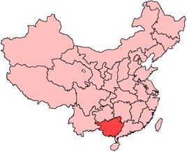 Location of Guangxi 