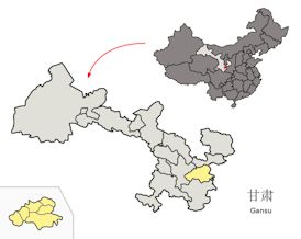 Location of Gansu 