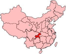 Location of Chongqing 