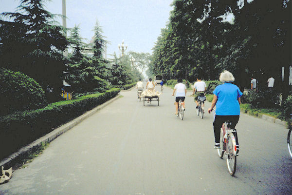 Bernice Rides Her Bike to Town