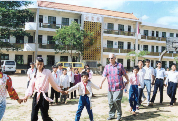 Paul Marches with Students