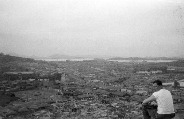 Cpl. Mason Dunkle looks at Inchon
