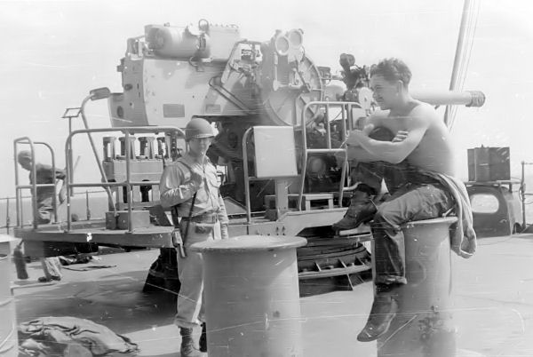 USS Randall Troopship on the Way to Japan