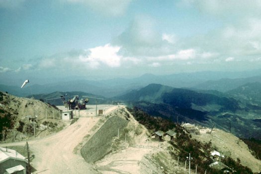 Gate House and Helipad as seen from Mess Hall