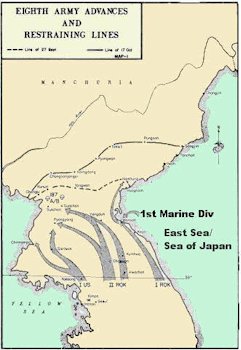 Map Showing Eighth Army Advance, North Korea