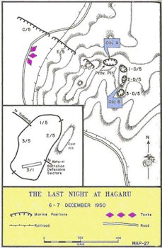 Map Marine Area of Operations, Oct. - Dec. 1950