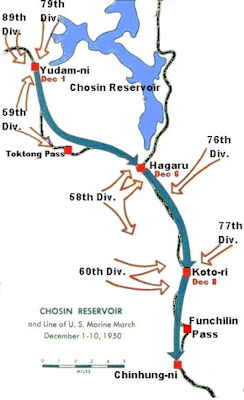 Detail of Marines and Chinese Forces in Chosin Reservoir Area