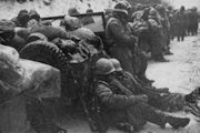 The Column Halts while the Enemy is Cleared