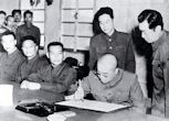 Peng Dehuai Signs Armistice Agreement