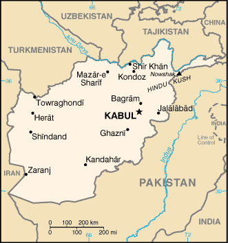 A Map of Afghanistan