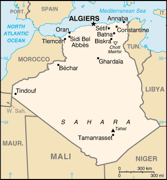 A Map of Algeria