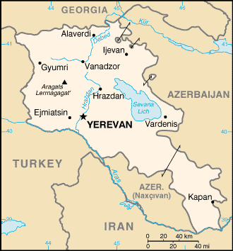A Map of Armenia