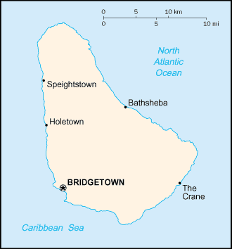 A Map of Barbados